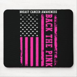 Bakom det rosa amerikanska flaggan bröstcancer musmatta