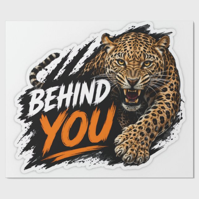 Bakom Dig Leopard Presentpapper (Platt)