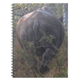 Bakom en Rhino anteckningsbok