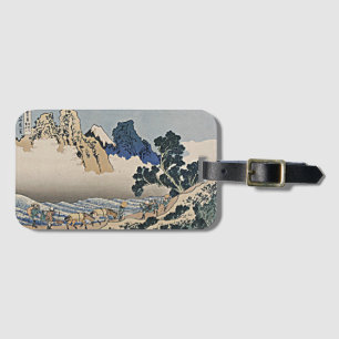 Bakom Fujberget från floden Hokusai i Minobu Bagagebricka
