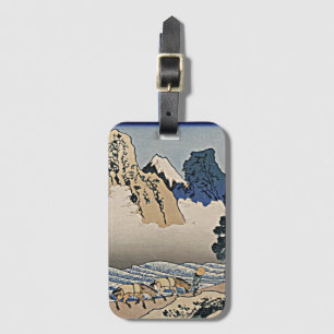 Bakom Fujberget från floden Hokusai i Minobu Bagagebricka