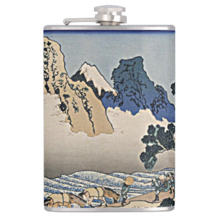Bakom Fujberget från floden Hokusai i Minobu Fickplunta