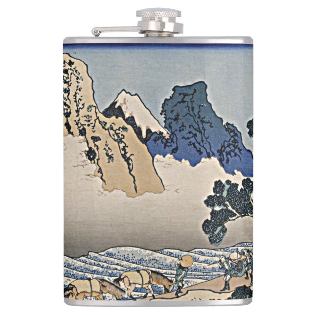Bakom Fujberget från floden Hokusai i Minobu Fickplunta (Framsidan)