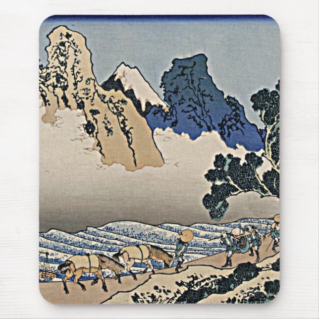 Bakom Fujberget från floden Hokusai i Minobu Musmatta (Framsidan)