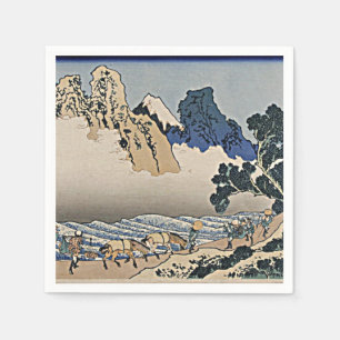 Bakom Fujberget från floden Hokusai i Minobu Pappersservett