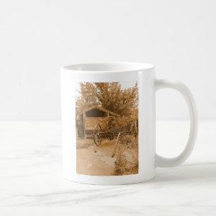 Bakom ladan kaffemugg