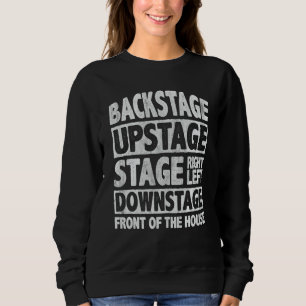 Bakom scenen Upstage Höger Vänster Ner mot scenen T Shirt