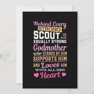 Bakom scout är en stark gudmor inbjudningar