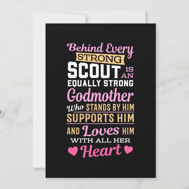 Bakom Scout står en stark fadder Inbjudningar (Framsida)