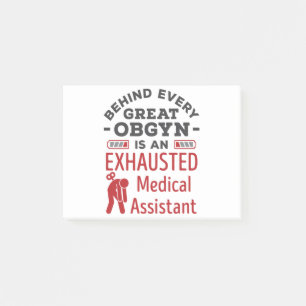 Bakom Underbarare OBGYN Exhausted Medical Assistan Post-it Block