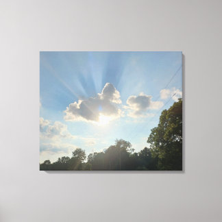 Bakom utskriften av molnen canvastryck