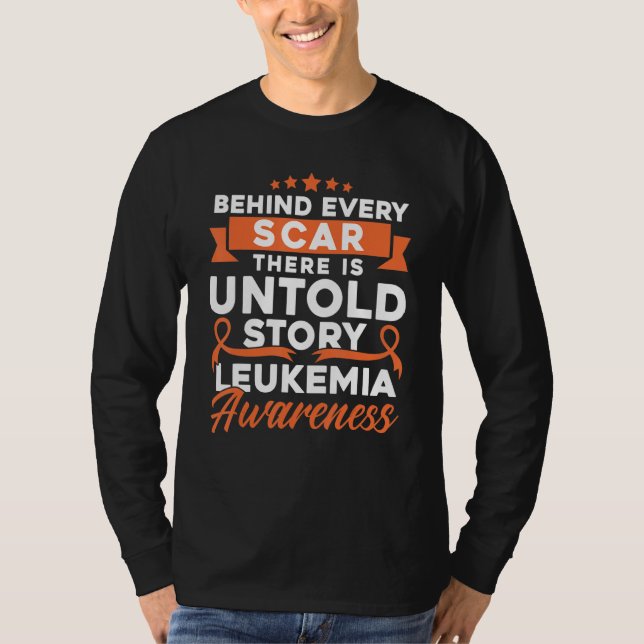 Bakom varje ärr Leukemi medvetenhet T Shirt (Framsida)