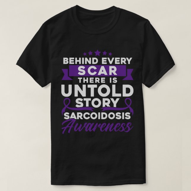 Bakom varje ärr sarkoidos medvetande t shirt (Design framsida)