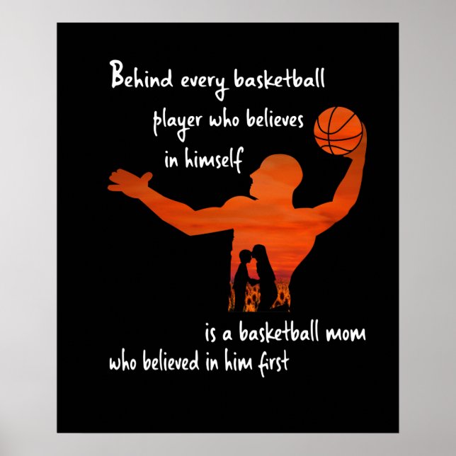 Bakom varje basketspelare Mamma som trodde Poster (Framsidan)