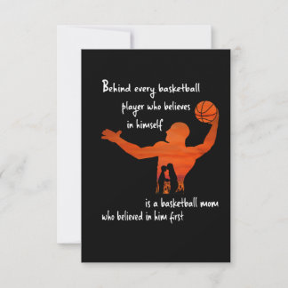Bakom varje basketspelare Mamma som trodde Tack Kort
