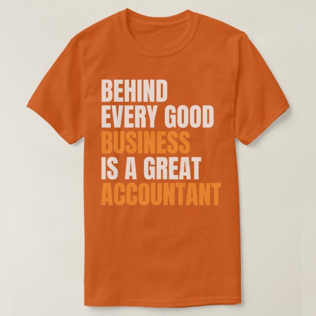 Bakom varje bra är en underbar revisor för t shirt (Design framsida)