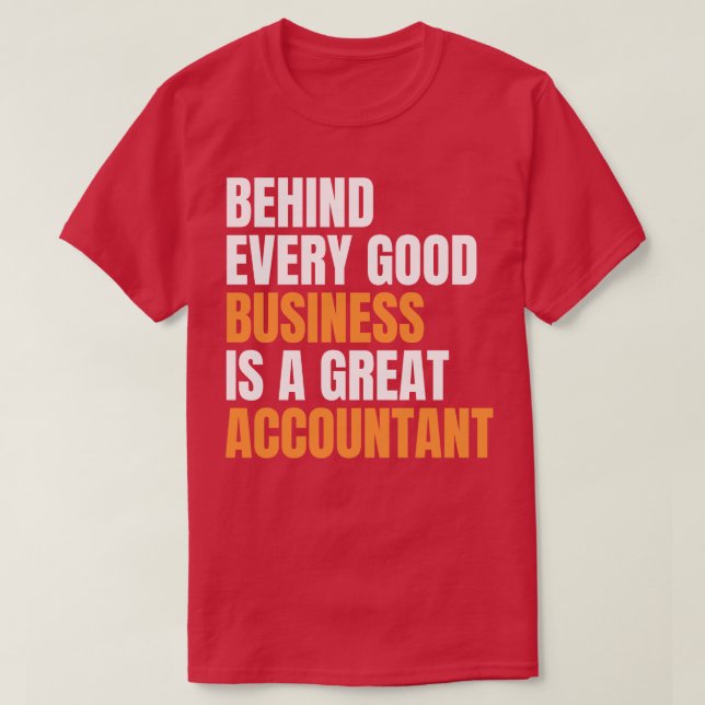Bakom varje bra är en underbar revisor för t shirt (Design framsida)