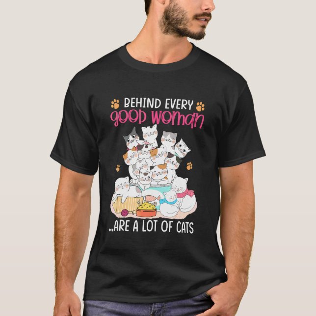 Bakom varje Bra finns det många katter i Mamma T Shirt (Framsida)