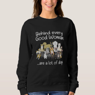 Bakom varje Bra finns ett kvinnligt kute Dam Hund T Shirt