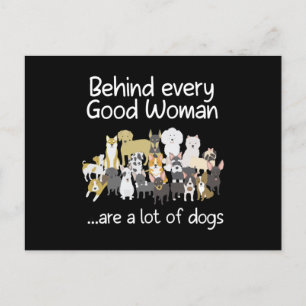 Bakom varje Bra finns ett kvinnligt kute Dam Hund  Vykort