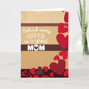 Bakom varje Bra Kid Mors dag Card Tack Kort