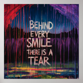 Bakom varje leende finns en tårande poster PNG