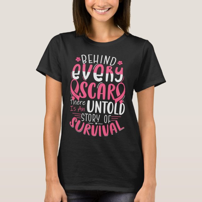 Bakom varje Medveten om okänd bröstcancer i en okä T Shirt (Framsida)