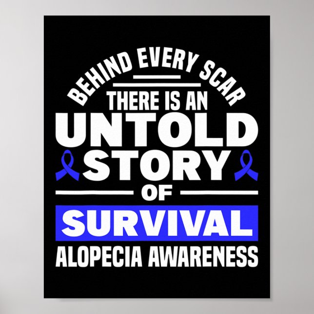 Bakom varje sabel Oberättade Story Support Alopeci Poster (Framsidan)