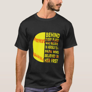 Bakom varje spelare står pappa. Glad fars dag mjuk T Shirt