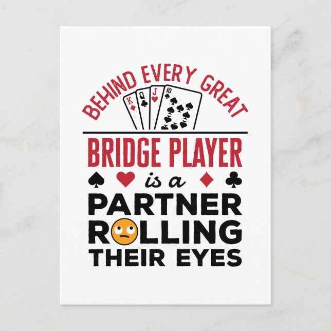 Bakom varje Underbar Bridge Player-ljuva Vykort (Framsida)