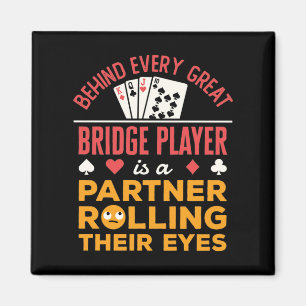 Bakom varje Underbar Bridge Player-partner Magnet