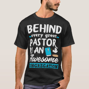 Bakom varje Underbar pastor Funny Minister Clergy  T Shirt