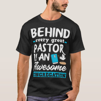 Bakom varje Underbar pastor Funny Minister Clergy  T Shirt