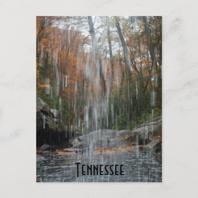 Bakom Waterfall Tennessee Vykort (Framsida)