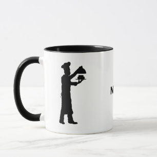 Bakrar eller Chef Silhouettes Namn Mugg