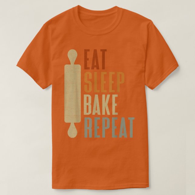 Bakrar - viloläge Upprepa bakning av bakverk T Shirt (Design framsida)