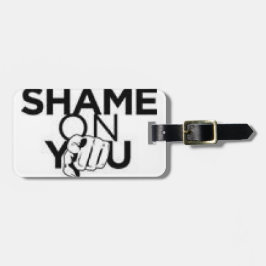 Bakre förpackning och resgodsmärkning med läderban bagagebricka