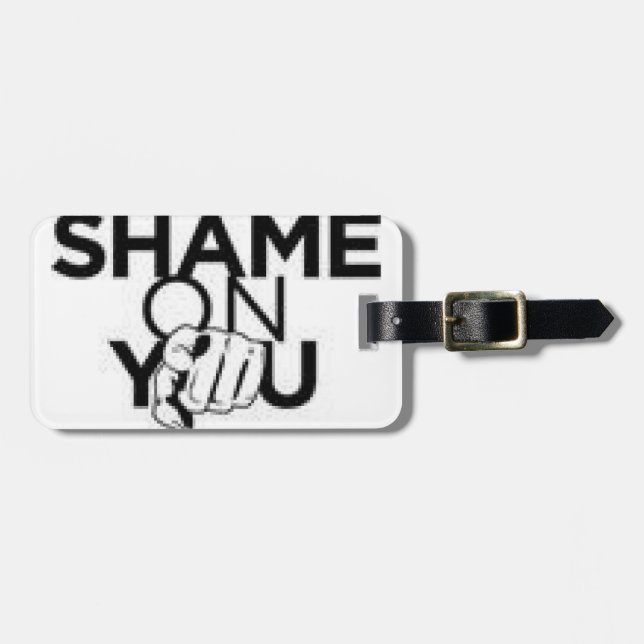 Bakre förpackning och resgodsmärkning med läderban bagagebricka (Horisontell Framsida)