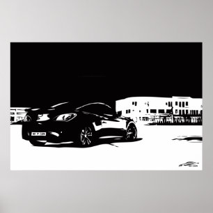Bakre genesis Coupe-inställning Poster