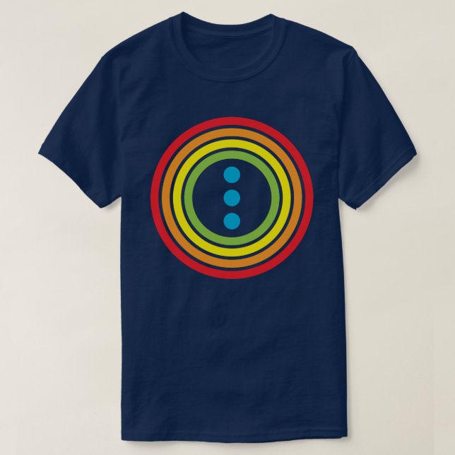 bakre regnbågspunkter t shirt (Design framsida)