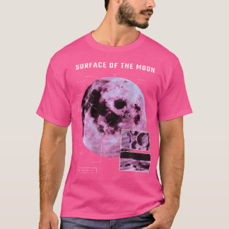 Bakre tryck Universum Festival På Vaporwave Måne T Shirt