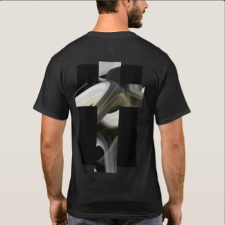 Bakre tryckt t-shirt trend Abstrakt svart vit