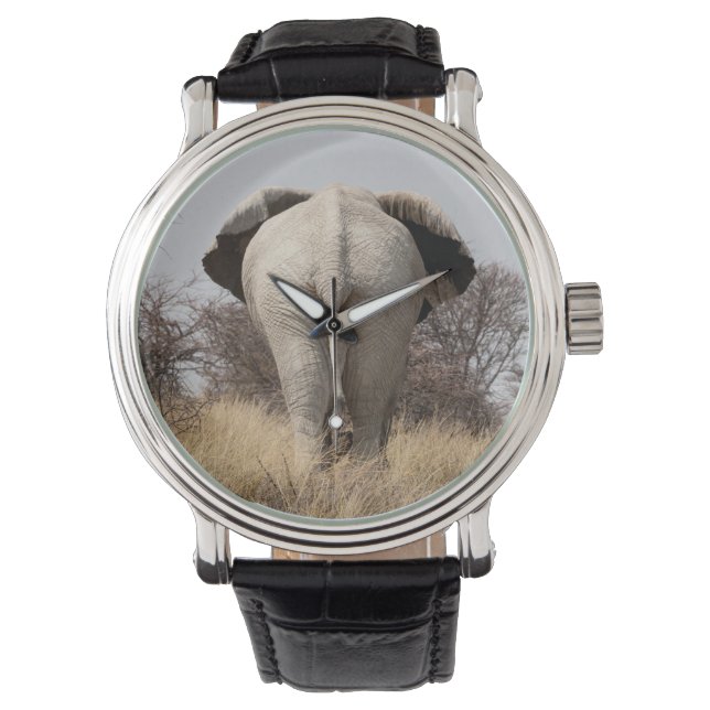 Bakre vy av elefant armbandsur (Framsida)