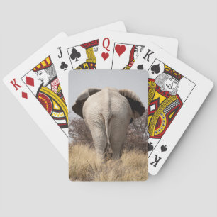 Bakre vy av elefant kortlek
