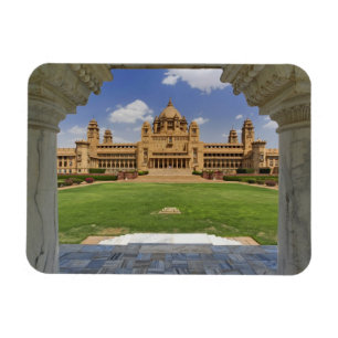Bakre vy av Umaid Bhawan Palace hotell, Jodjpur, Magnet