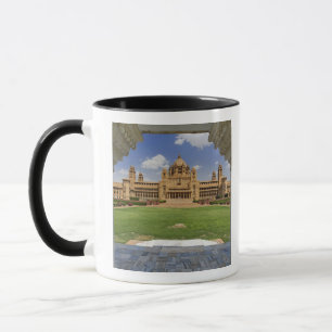Bakre vy av Umaid Bhawan Palace hotell, Jodjpur, Mugg
