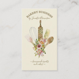 Bakredskap Catering Kock Chef elfenben Visitkort