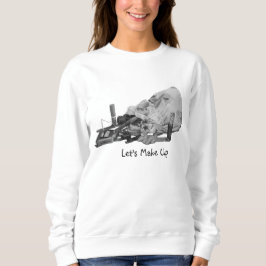 bakremssäck med roligtens slogan svart och vit t shirt