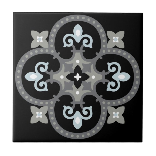 Bakrutor till köksdukar i Medelhavet Kakelplatta (Framsidan)