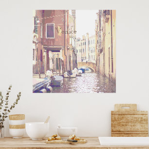 Bakrutorna till Venedig Travel Stil Poster